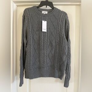 NWT Men’s Good Fellow Cable Knit Sweater Size Medium